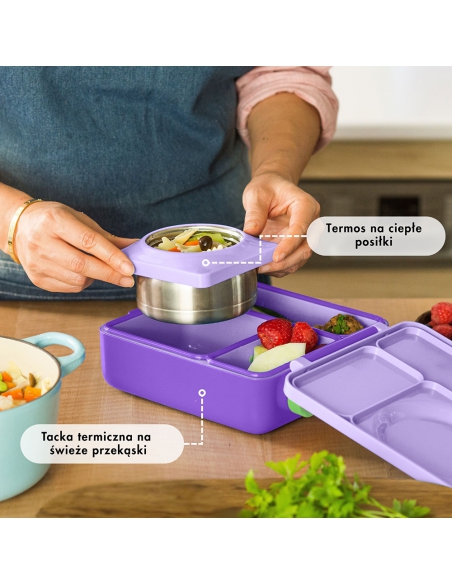 Lunchbox z termosem na jedzenie Omie OMIEBOX Lilac Purple