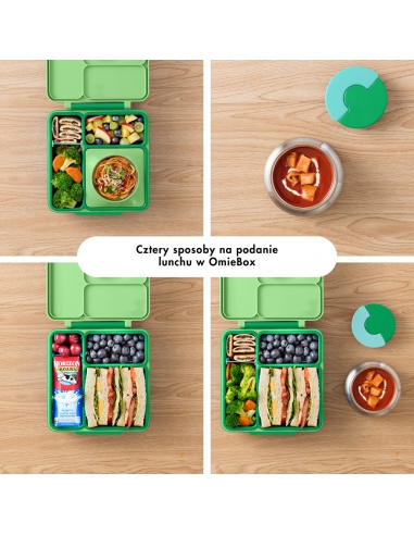 Lunchbox z termosem na jedzenie Omie OMIEBOX Apple Green