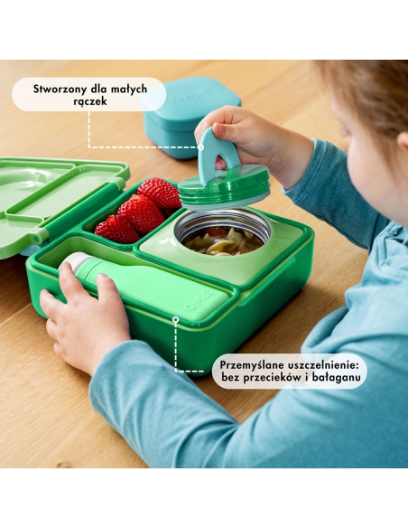 Lunchbox z termosem na jedzenie Omie OMIEBOX Apple Green