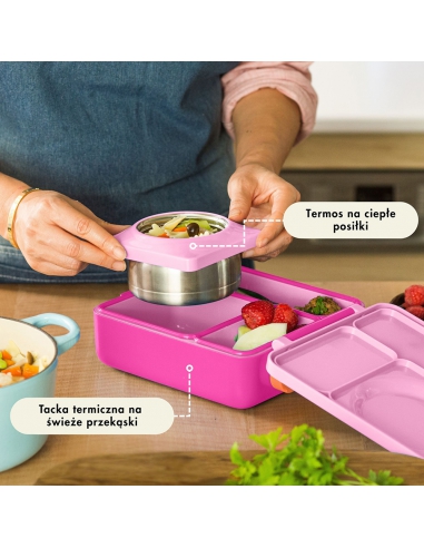 Lunchbox z termosem na jedzenie Omie OMIEBOX Pixie Pink