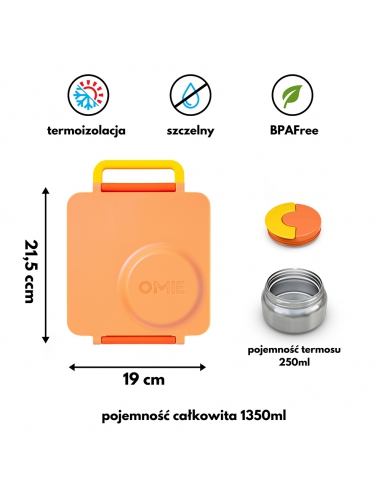 Lunchbox z termosem na jedzenie Omie OMIEBOX Poppy Orange