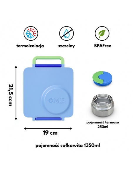 Lunchbox z termosem na jedzenie Omie OMIEBOX Sea Blue