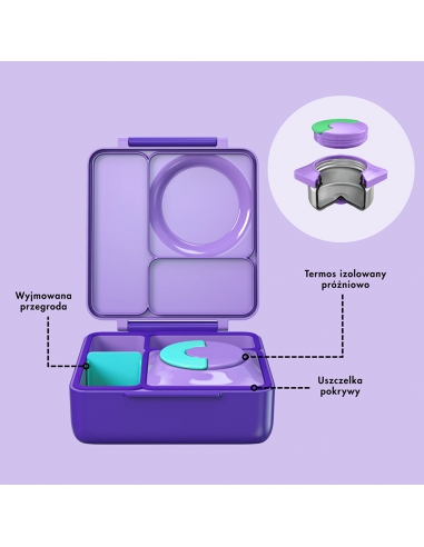 Lunchbox z termosem na jedzenie Omie OMIEBOX Purple Plum