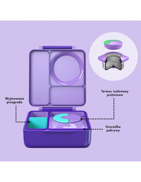 Lunchbox z termosem na jedzenie Omie OMIEBOX Purple Plum