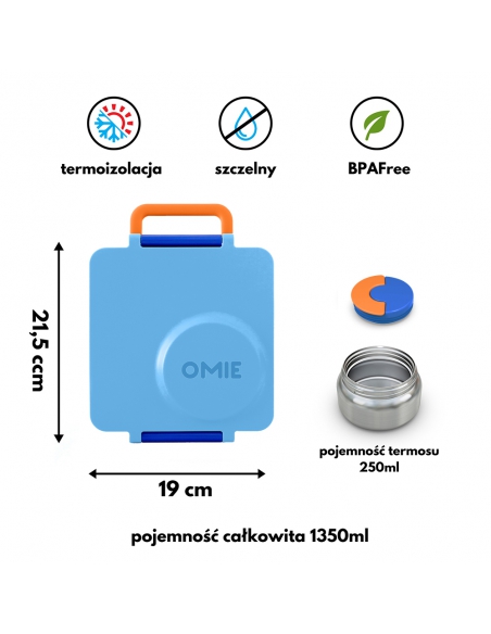 Lunchbox z termosem na jedzenie Omie OMIEBOX Blue Sky