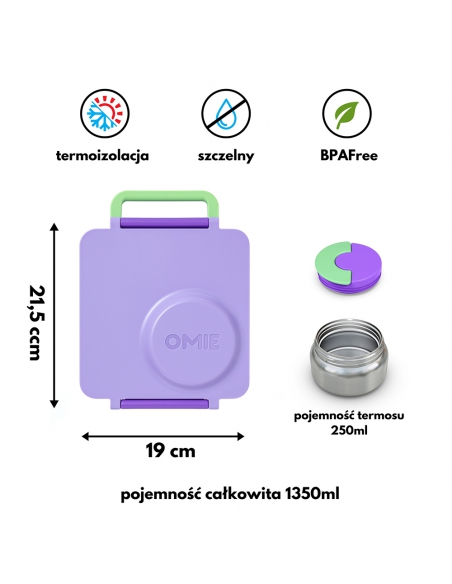 Lunchbox z termosem na jedzenie Omie OMIEBOX Lilac Purple