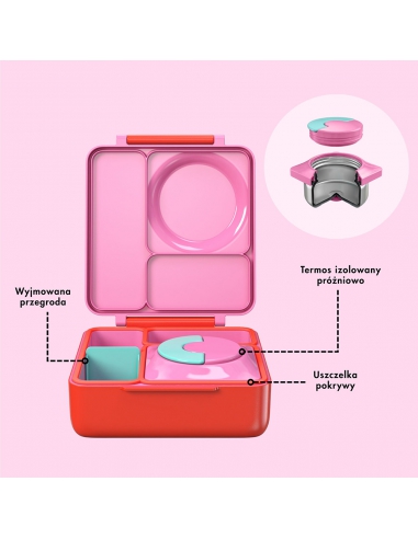 Lunchbox z termosem na jedzenie Omie OMIEBOX Pink Berry