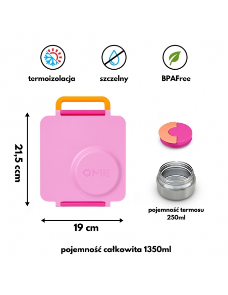 Lunchbox z termosem na jedzenie Omie OMIEBOX Pixie Pink
