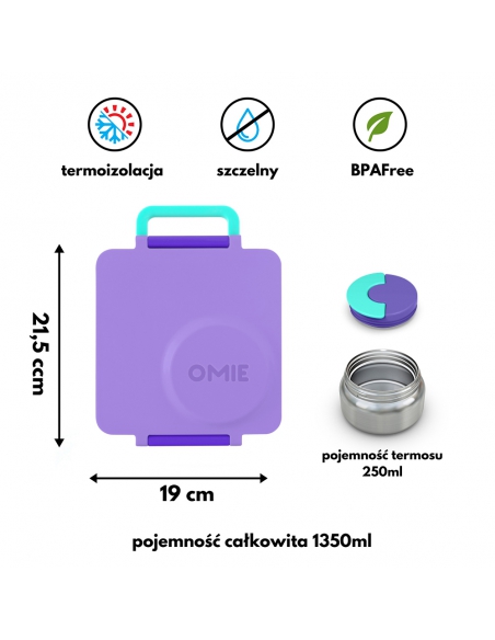 Lunchbox z termosem na jedzenie Omie OMIEBOX Purple Plum
