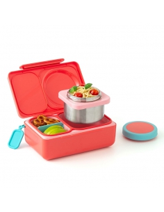 Lunchbox z termosem na jedzenie i wkładem chłodzącym Omie OMIEBOX UP Cherry Pink