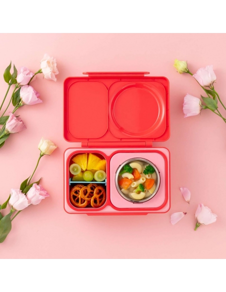 Lunchbox z termosem na jedzenie i wkładem chłodzącym Omie OMIEBOX UP Cherry Pink