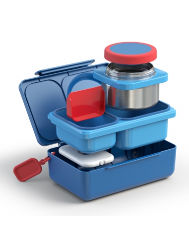 Lunchbox z termosem na jedzenie i wkładem chłodzącym Omie OMIEBOX UP Cosmic Blue