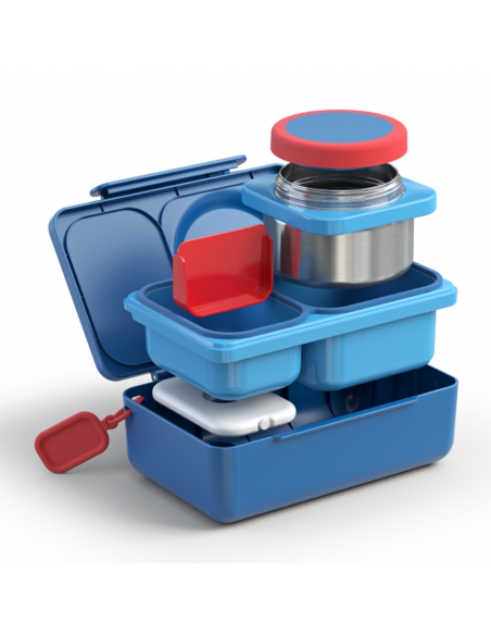 Lunchbox z termosem na jedzenie i wkładem chłodzącym Omie OMIEBOX UP Cosmic Blue