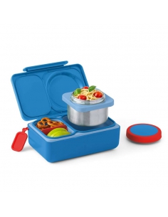 Lunchbox z termosem na jedzenie i wkładem chłodzącym Omie OMIEBOX UP Cosmic Blue