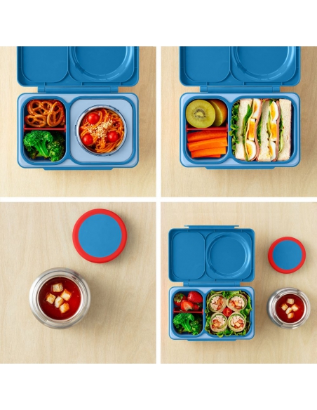 Lunchbox z termosem na jedzenie i wkładem chłodzącym Omie OMIEBOX UP Cosmic Blue