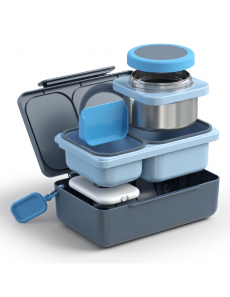 Lunchbox z termosem na jedzenie i wkładem chłodzącym Omie OMIEBOX UP Graphite