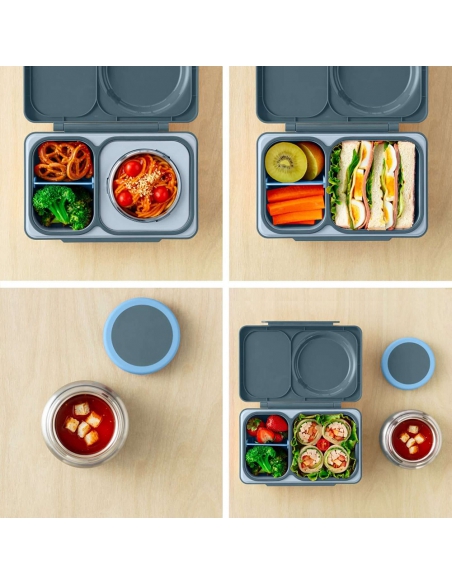 Lunchbox z termosem na jedzenie i wkładem chłodzącym Omie OMIEBOX UP Graphite