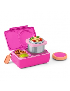 Lunchbox z termosem na jedzenie i wkładem chłodzącym Omie OMIEBOX UP Pop Pink
