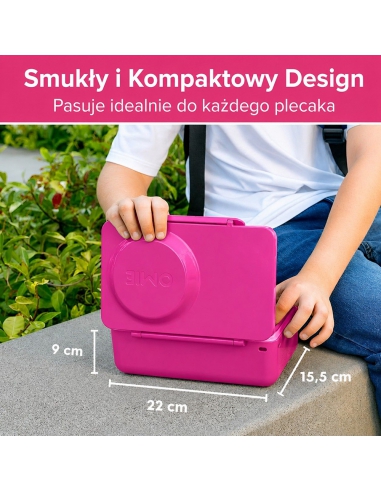 Lunchbox z termosem na jedzenie i wkładem chłodzącym Omie OMIEBOX UP Pop Pink