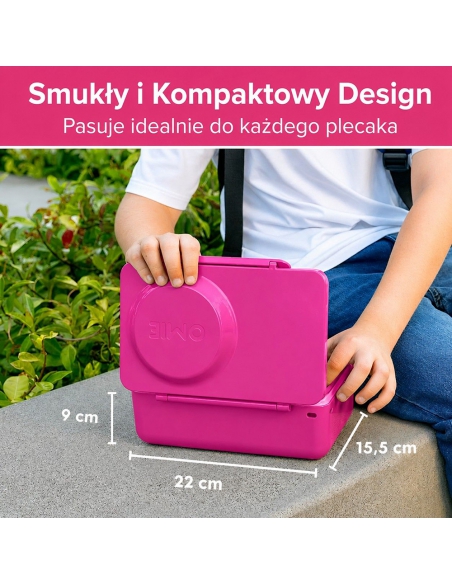Lunchbox z termosem na jedzenie i wkładem chłodzącym Omie OMIEBOX UP Pop Pink