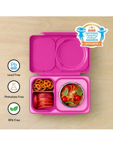 Lunchbox z termosem na jedzenie i wkładem chłodzącym Omie OMIEBOX UP Pop Pink