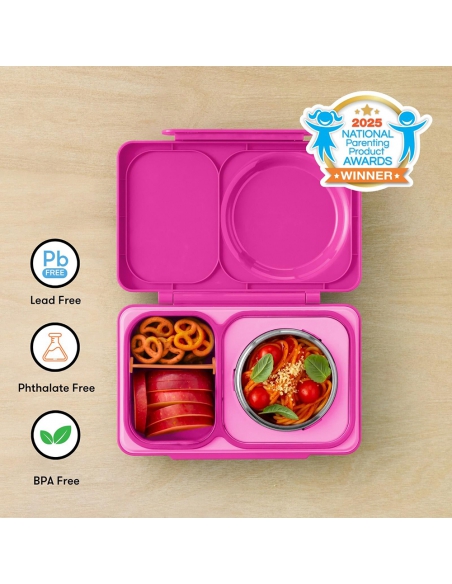 Lunchbox z termosem na jedzenie i wkładem chłodzącym Omie OMIEBOX UP Pop Pink