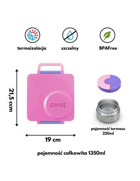 Lunchbox z termosem na jedzenie Omie OMIEBOX Unicorn Pink
