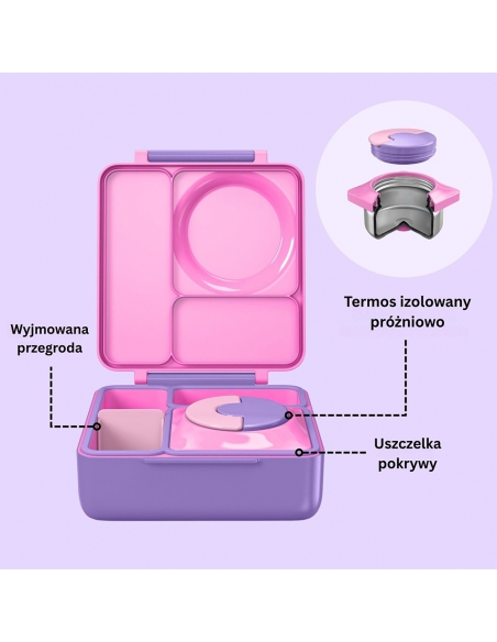 Lunchbox z termosem na jedzenie Omie OMIEBOX Unicorn Pink