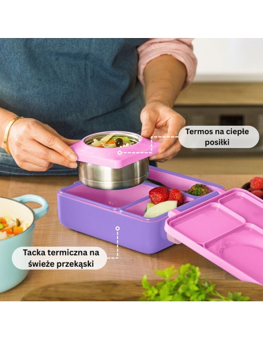 Lunchbox z termosem na jedzenie Omie OMIEBOX Unicorn Pink