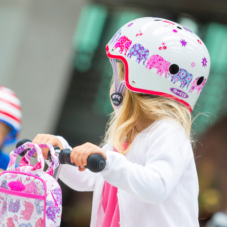 Kask Micro różowe słonie elephant