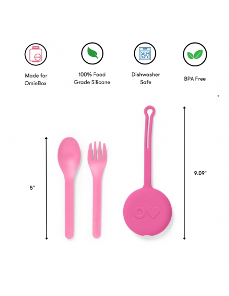 Zawieszka ze sztućcami Omie OMIEPOD Bubble Pink