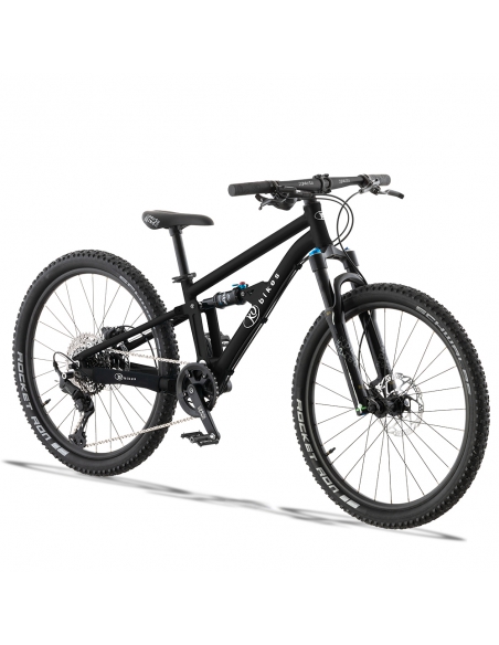 Rower dziecięcy KUbikes 24 FS (pełne zawieszenie) Black - czarny