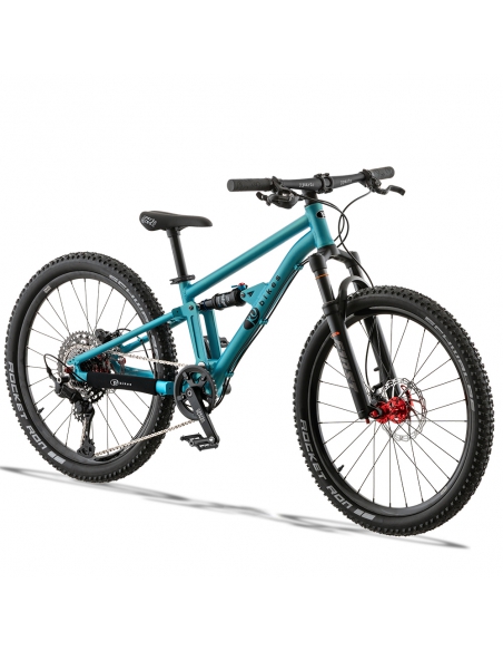 Rower dziecięcy KUbikes 24 FS PRO (pełne zawieszenie) Turquoise - turkusowy