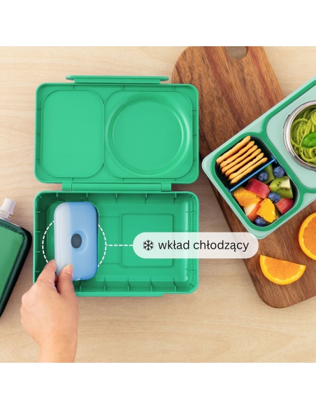 Lunchbox z termosem na jedzenie i wkładem chłodzącym Omie OMIEBOX UP Jade Green