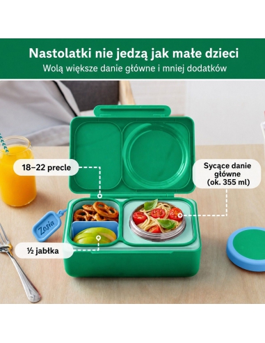 Lunchbox z termosem na jedzenie i wkładem chłodzącym Omie OMIEBOX UP Jade Green