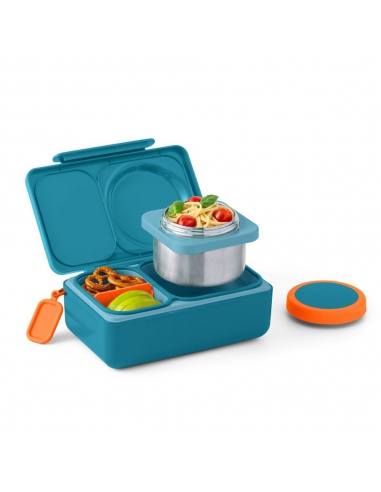 Lunchbox z termosem na jedzenie i wkładem chłodzącym Omie OMIEBOX UP Teal Green