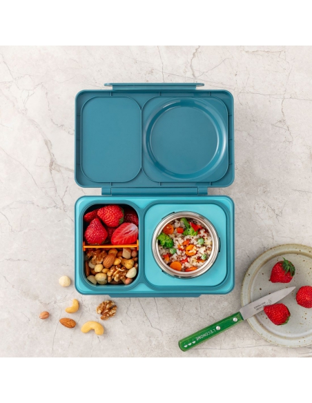 Lunchbox z termosem na jedzenie i wkładem chłodzącym Omie OMIEBOX UP Teal Green