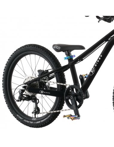 Rower dziecięcy KUbikes 20S DISC Black/Laser-Rainbow- czarny ze tęczowymi akcentami