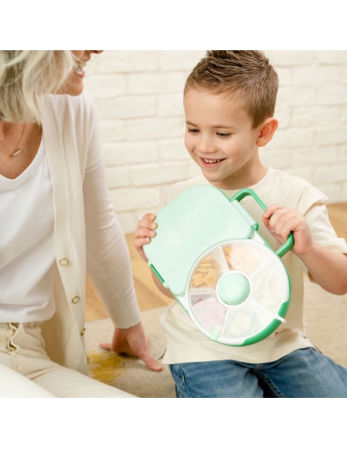Lunchbox + Snack Spinner 2w1 GOBE Sage Green