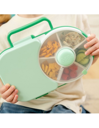 Lunchbox + Snack Spinner 2w1 GOBE Sage Green