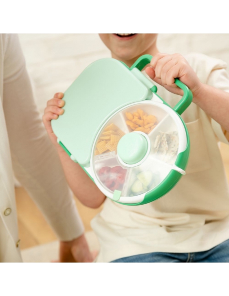 Lunchbox + Snack Spinner 2w1 GOBE Sage Green