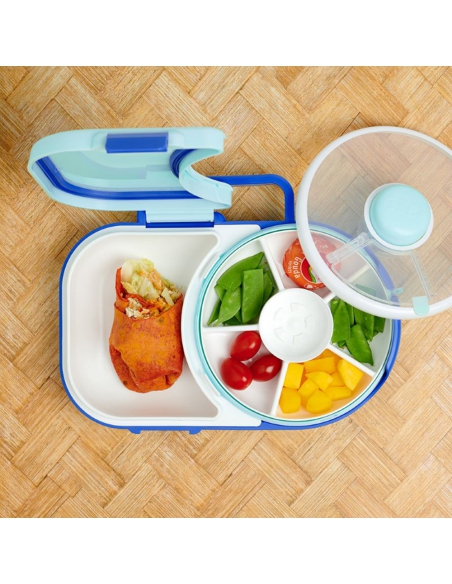 Lunchbox + Snack Spinner 2w1 GOBE Blueberry Blue