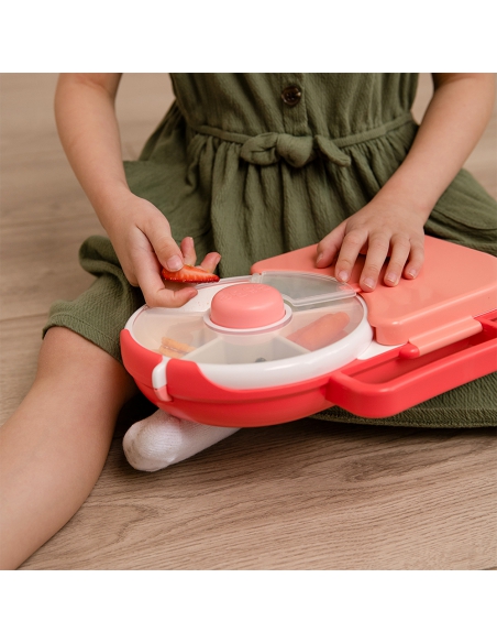 Lunchbox + Snack Spinner 2w1 GOBE Watermelon Pink