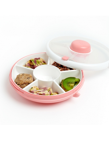 Small Snack Spinner mały pojemnik na przekąski GOBE Coral Pink