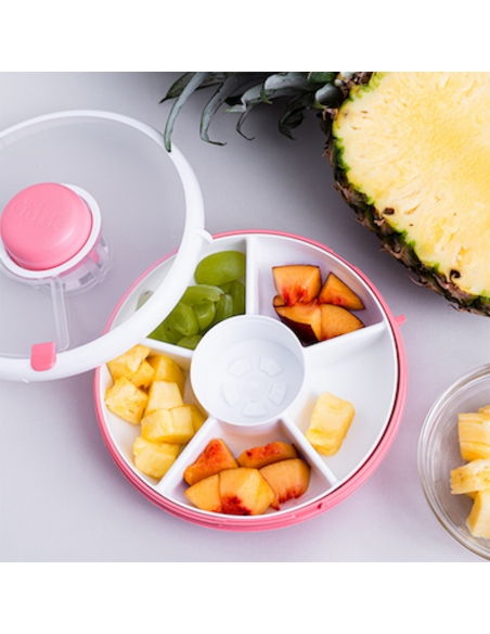 Small Snack Spinner mały pojemnik na przekąski GOBE Coral Pink
