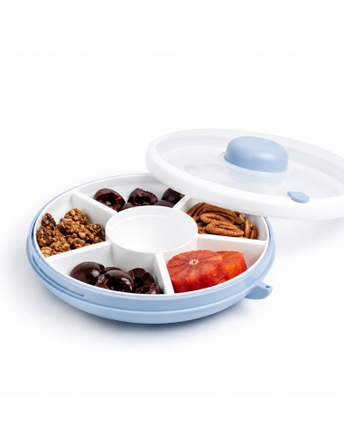 Small Snack Spinner Flip mały pojemnik na przekąski GOBE Macaron Blue