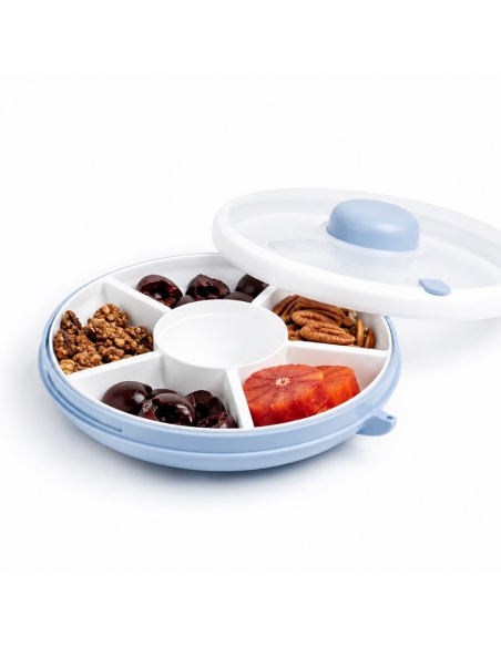 Small Snack Spinner Flip mały pojemnik na przekąski GOBE Macaron Blue