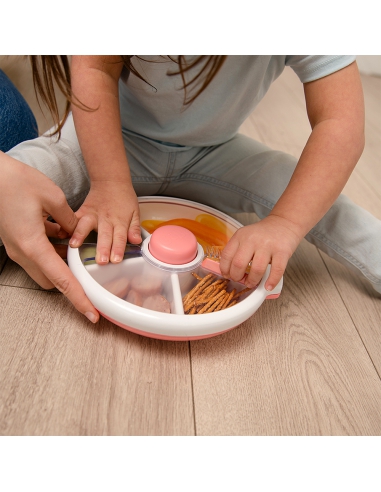 Large Snack Spinner duży pojemnik na przekąski GoBe Coral Pink
