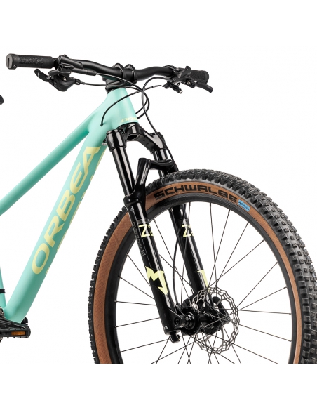 Rower dziecięcy ORBEA Kimu 27" H10 (amortyzowany widelec, dropper) Aloha Green - Acid Gum
