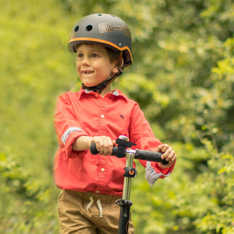 Kask Micro czarno-pomarańczowy